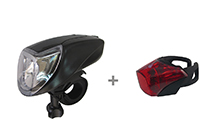 Matrix BLS32 LED Beleuchtungs-Set 30/90 Lux schwarz STVZO USB/USB